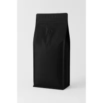 1kg Zipper + Valve Box Bottom coffee bag Black EVOH