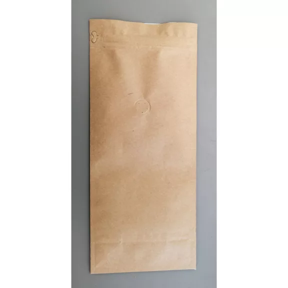 1kg Zipper + Valve Box Bottom Coffee Bag-Natural Paper