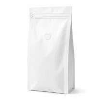 1kg Zipper + Valve Box Bottom Coffee Bag-matt White