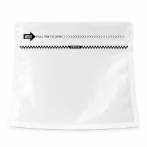 250 gr Diamond Zipper Coffee Bag Glossy White
