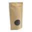 250 gr Zipper-Windowed Coffee Bag -Natural Paper Stand Up Pouches
