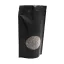 250 gr Zipper -windowed Coffee Bag- Black Stand Up Pouches