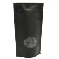 250 gr Zipper -Windowed Coffee Bag Black Paper