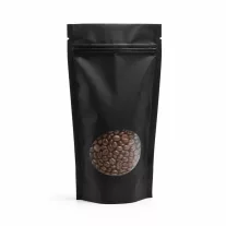 250 gr Zipper -Windowed Coffee Bag Black Paper