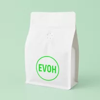 250 gr MF Zipper + Valve Box Bottom coffee bag White EVOH