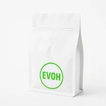 250 gr MF Zipper + Valve Box Bottom coffee bag White EVOH