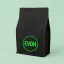250 gr MF Zipper + Valve Box Bottom coffee bag Natural Black EVOH
