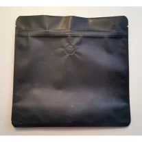 250 gr Zipper + Valve  Coffee Bag -Black-MF Flat