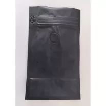   250 gr MF Zipper + Valve Box Bottom coffee bag Natural paper Black