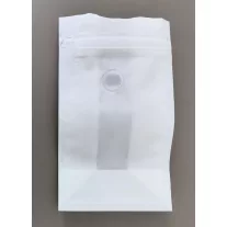   250 gr MF Zipper + Valve Box Bottom coffee bag Natural paper White