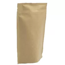   250 gr Zipper+ Valve Coffee Bag -Natural Paper Stand up Pouch