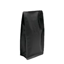 250 gr Zipper + Valve Coffee Bag -Black Box Bottom
