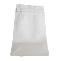 250 gr Zipper + Valve Coffee Bag -Matt White, Box Bottom