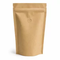   500 gr Zipper + Valve Coffee Bag --natural paper Stand Up Pouches